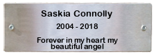 PDSA plaque for Saskia Connolly