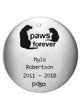 PDSA Tag for Mylo Robertson