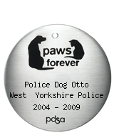 PDSA Tag for Police Dog Otto West  Yorkshire Police