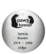 PDSA Tag for Speedy Bowden