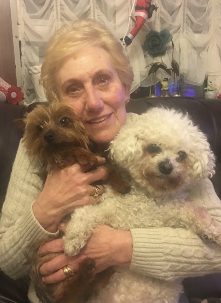 Mum with Bonny & Pom 