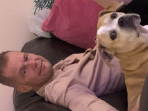 With her dad